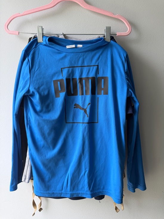 Puma Other - Boys / Kids Puma Bright Blue Long-Sleeve Logo Tee size 8